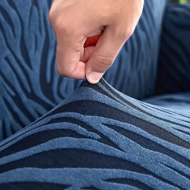 Luxurious Velvet Export Quality Sofa covers - Textured Style - Blue - Sofa Covers