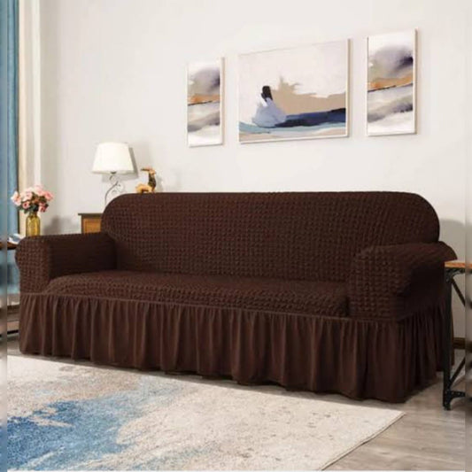Premium Bubble Fabric Sofa Covers for Luxe Fit & Designer Comfort in Chocolate - Sofa Covers
