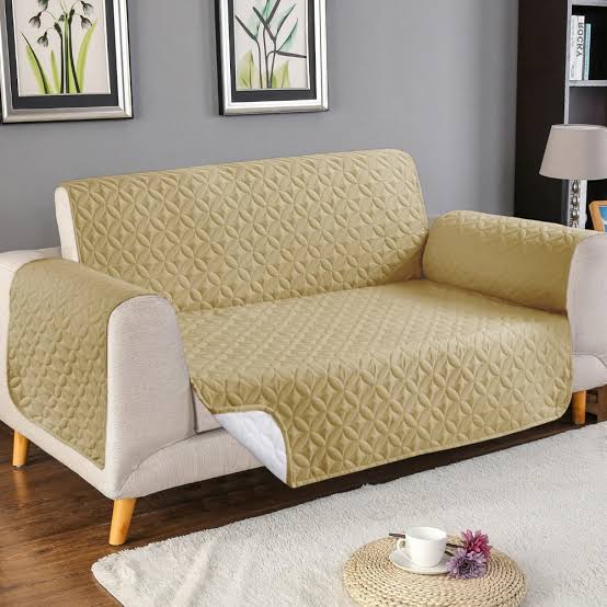 Premium Quality Quilted Sofa Covers – ultrasonic Stylish, Washable & Durable - Yellow - Sofa Covers