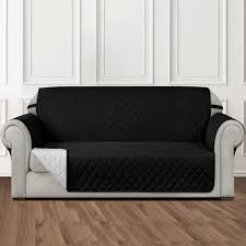 Premium Quality Quilted Sofa Covers – ultrasonic Stylish, Washable & Durable - Black - Sofa Covers