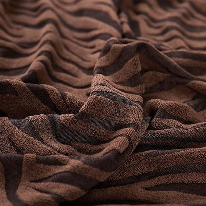 Luxurious Velvet Export Quality Sofa covers - Textured Style - Chocolate - Sofa Covers