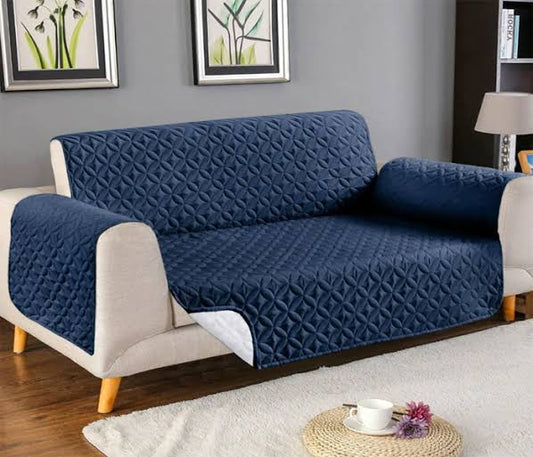 Premium Quality Quilted Sofa Covers – ultrasonic Stylish, Washable & Durable - Blue - Sofa Covers