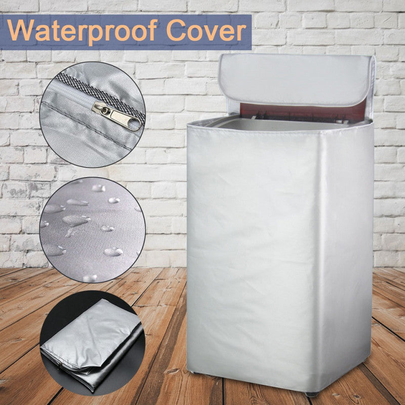 "Premium Waterproof Washing Machine Cover – Grey | 100% GSM Fabric | Heavy-Duty Protection"